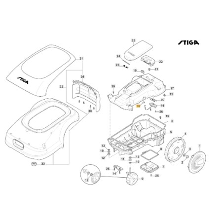 Anello elastico chiave Autonomous robot modelli A300 ORIGINALE STIGA 122031500/0 | NewgardenParts.com