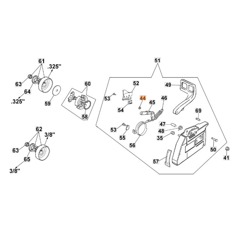 Anello elastico motosega modelli 925 GS630 ORIGINALE OLEOMAC 3026003R 3026003