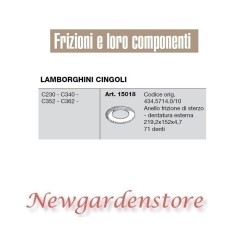 Anello frizione di sterzo 71 denti C230 340 352 362 15018 LAMBORGHINI CINGOLI | NewgardenParts.com