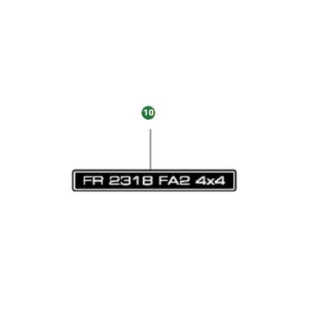 DECAL FR 2318 FA2 4X4 502292610 ORIGINAL HUSQVARNA | NewgardenParts.com