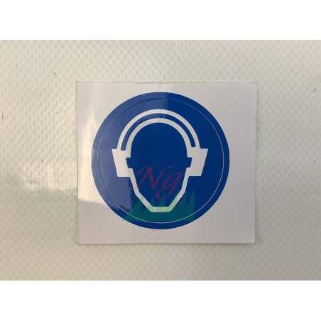 Hearing protection decal ORIGINAL GIANNI FERRARI tractor 00555200129 | NewgardenParts.com