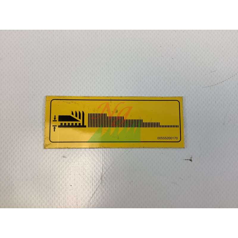Calcomanía de ajuste de la altura de corte ORIGINAL GIANNI FERRARI 00555200170