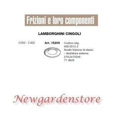 Anello frizione sterzo 71 denti trattore C350 C452 15206 LAMBORGHINI CINGOLI | NewgardenParts.com