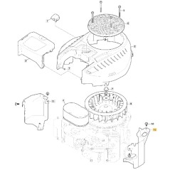 Deflettore aria destro ORIGINALE STIGA motore TRE 635V trattorino 118551570/0 | NewgardenParts.com