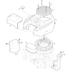 Deflettore aria sinstro ORIGINALE STIGA motore TRE 635V trattorino 118551569/0 | NewgardenParts.com