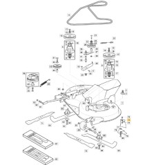 Deflettore erba trattorino rasaerba modelli 1330M ORIGINALE STIGA 325140108/0 | NewgardenParts.com