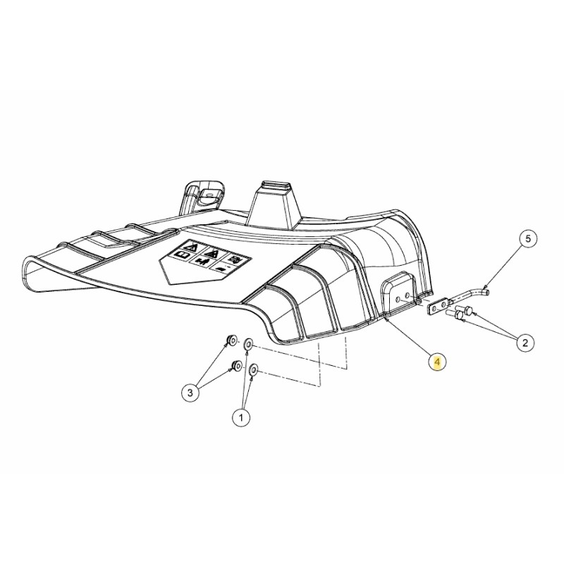 Deflettore ORIGINALE MTD trattorino tagliaerba LT1 NS92 731-20074