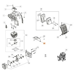 Deflettore ORIGINALE OLEOMAC decespugliatore potatore PPH 250 61460350R | NewgardenParts.com