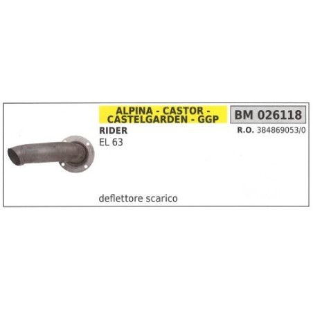 Deflettore scarico ALPINA trattorino tagliaerba rasaerba tosaerba EL 63 026118 | NewgardenParts.com