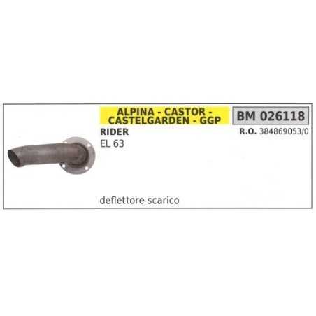 Exhaust deflector ALPINA lawn tractor lawn mower EL 63 026118 | NewgardenParts.com