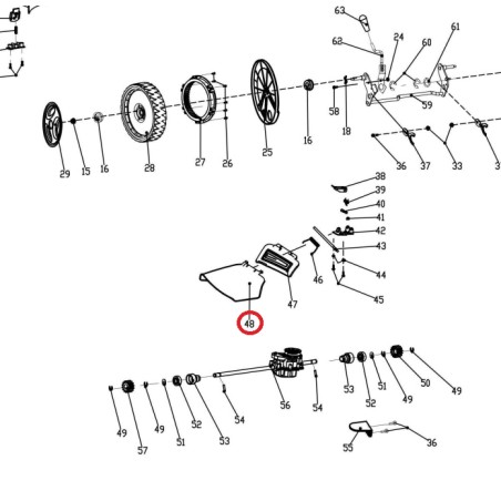 Deflettore scarico laterale DAYE tagliaerba rasaerba DYM1660AQ 045208 | NewgardenParts.com