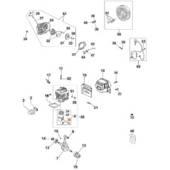 Anello motosega modelli 350S GS630 ORIGINALE OLEOMAC 007201198R 007201198 | NewgardenParts.com