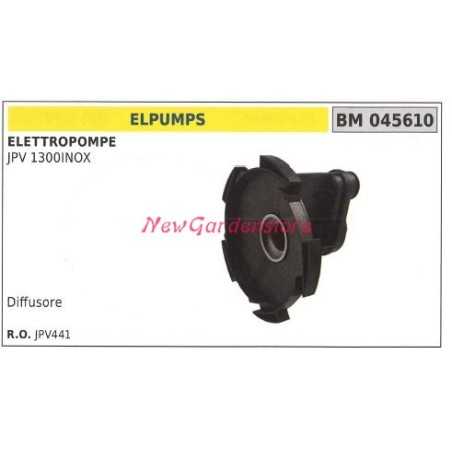 ELPUMPS JPV 1300INOX motor pump diffuser 045610 | NewgardenParts.com