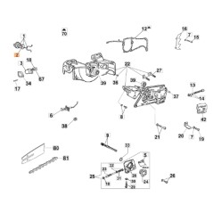 Anello motosega modelli 947 GS630 ORIGINALE OLEOMAC 099900090R 099900090 | NewgardenParts.com