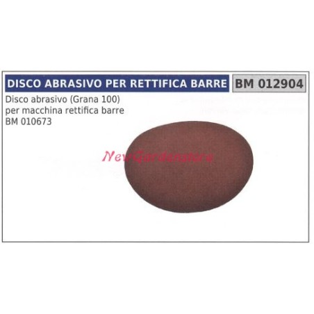 Disco abrasivo per macchina rettifica barre BM 010673 NEW GARDEN STORE 012904 | NewgardenParts.com