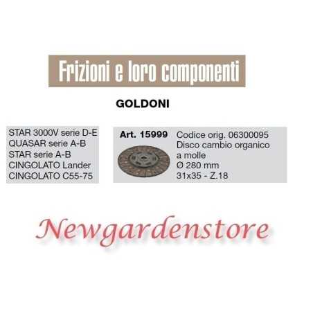 GOLDONI STAR QUASAR CINGULATO 31x35 Z18 disque d'embrayage tracteur 15999 | NewgardenParts.com