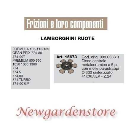 Zentralscheibe 41x36.5 15673 LAMBORGHINI Formula Premium Turbo Gp 5pale Traktor | NewgardenParts.com