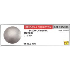 Disco chiusura BRIGGS & STRATTON trattorino rasaerba 7 - 8 HP Ø 38,0 mm 221997