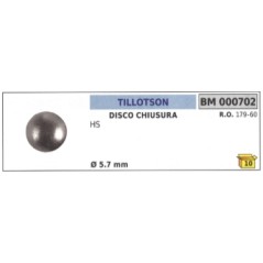 Disco chiusura TILLOTSON motosega HS Ø esterno 5,7 mm 179-60 | NewgardenParts.com