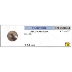 Disco chiusura TILLOTSON motosega HU - HL Ø esterno 5,1 mm 80-332 | NewgardenParts.com