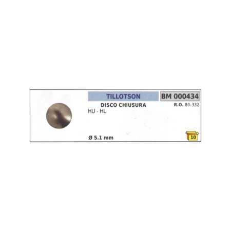 TILLOTSON disque de blocage TILLOTSON tronçonneuse HU - HL Ø extérieur 5,1 mm 80-332 | NewgardenParts.com
