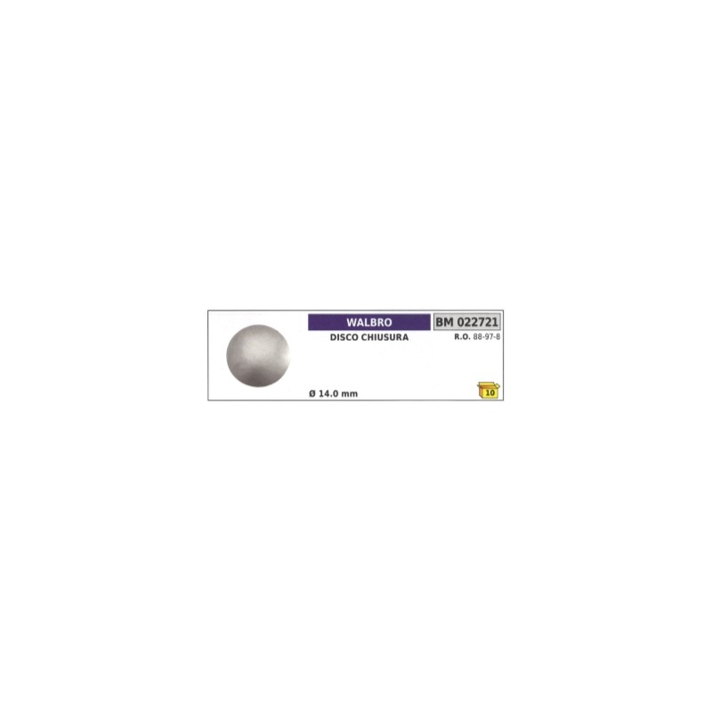 WALBRO locking disc Ø  14.0 mm 88-97-8