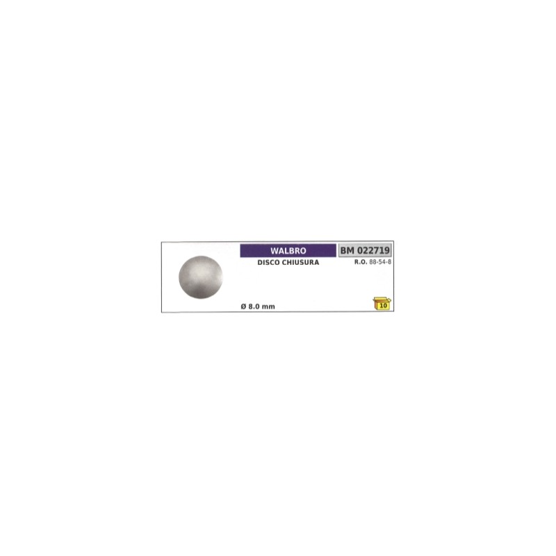 Disque de blocage WALBRO Ø  8.0 mm 88-54-8