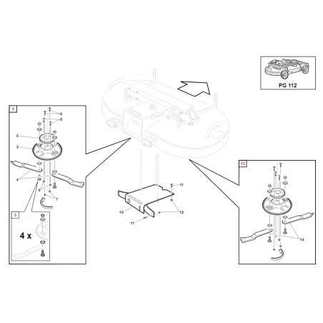 DX-Mulchscheibe vormontiert ORIGINAL GIANNI FERRARI Rasentraktor BFB 95059300000 | NewgardenParts.com