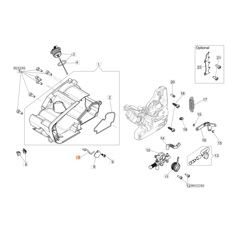 Anillo ORIGINAL OLEOMAC para motosierra GST 360 50270255R