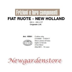 Disco frizione 10cave trattore 880.4 880.4DT LUK 15581 FIAT NEW HOLLAND 5104880 | NewgardenParts.com