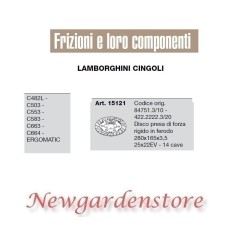 Disco frizione 14 cave trattore C482L 503 663 664 Ergomatic LAMBORGHINI 15121 | NewgardenParts.com