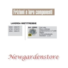 Disco frizione 15293 50x45EV Z24 LAVERDA MIETITREBBIE 3650 3750 3850 R | NewgardenParts.com