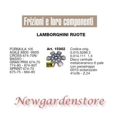 Disco frizione 15982 trattore LAMBORGHINI RUOTE Agile 880S 990 Cross Sprint Z24 | NewgardenParts.com