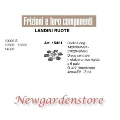 Disco frizione 48x44 327mm 15421 LANDINI RUOTE 10000 12500 13000 14500 Z23 | NewgardenParts.com