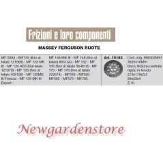 Disco frizione centrale rigido ferodo trattore MASSEY FERGUSON 29x23x4 z10 | NewgardenParts.com