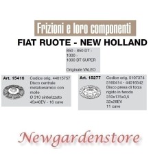 Disco frizione presa di forza trattore 850 1000DT FIAT RUOTE NEW HOLLAND VALEO | NewgardenParts.com