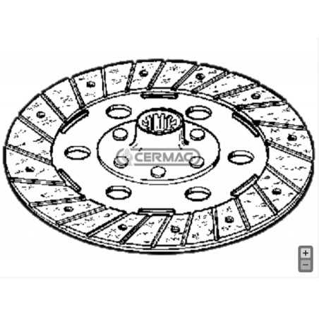 Rigid central clutch disc GOLDONI IDEA 180 mm tractor 06300087 15721 | NewgardenParts.com