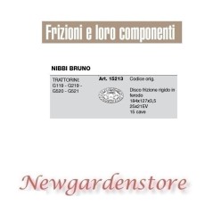 Disco frizione trattorino G119 219 520 521 NIBBI BRUNO 15213 25x21EV Z.15 | NewgardenParts.com