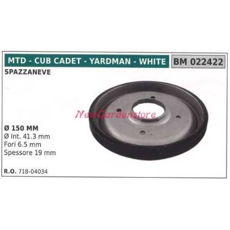 Disco guida ruota semovenza MTD spazzaneve 022422 718-04034 | NewgardenParts.com