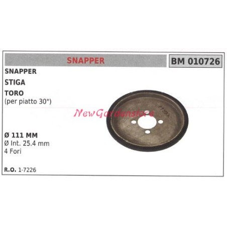 Disco guida ruota semovenza SNAPPER 010726 | NewgardenParts.com