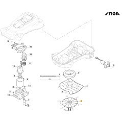 Disco lama ORIGINALE STIGA a3000 rtk robot rasaerba tagliaerba 322465664/0 | NewgardenParts.com