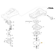 Disc ORIGINAL STIGA a7500 rtk robot lawnmower 122465667/0 | NewgardenParts.com
