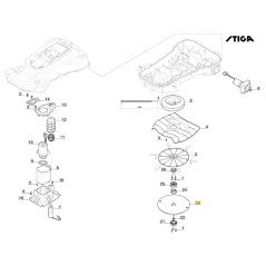 Disco ORIGINALE STIGA a7500 rtk robot rasaerba tagliaerba 122465667/0 | NewgardenParts.com