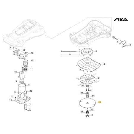 Disc ORIGINAL STIGA a7500 rtk robot lawnmower 122465667/0 | NewgardenParts.com