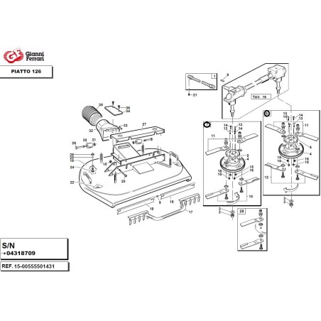 Disco sinistro + disco destro piatto trattorino GIANNI FERRARI BIEFFEBI PG126 | NewgardenParts.com