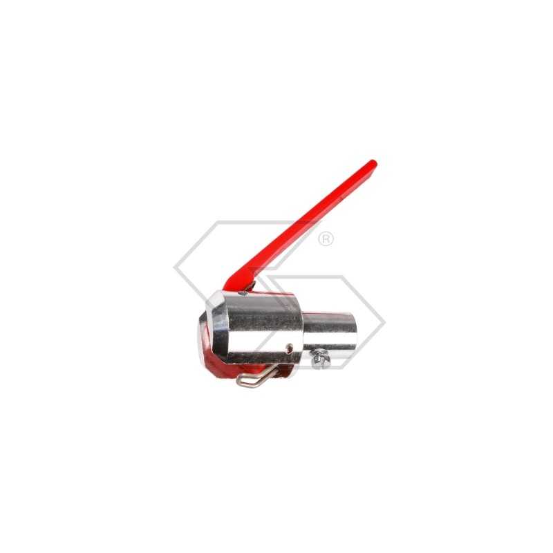Dispositivo di sicurezza in alluminio con leva corta rossa Ø 28mm motore benzina