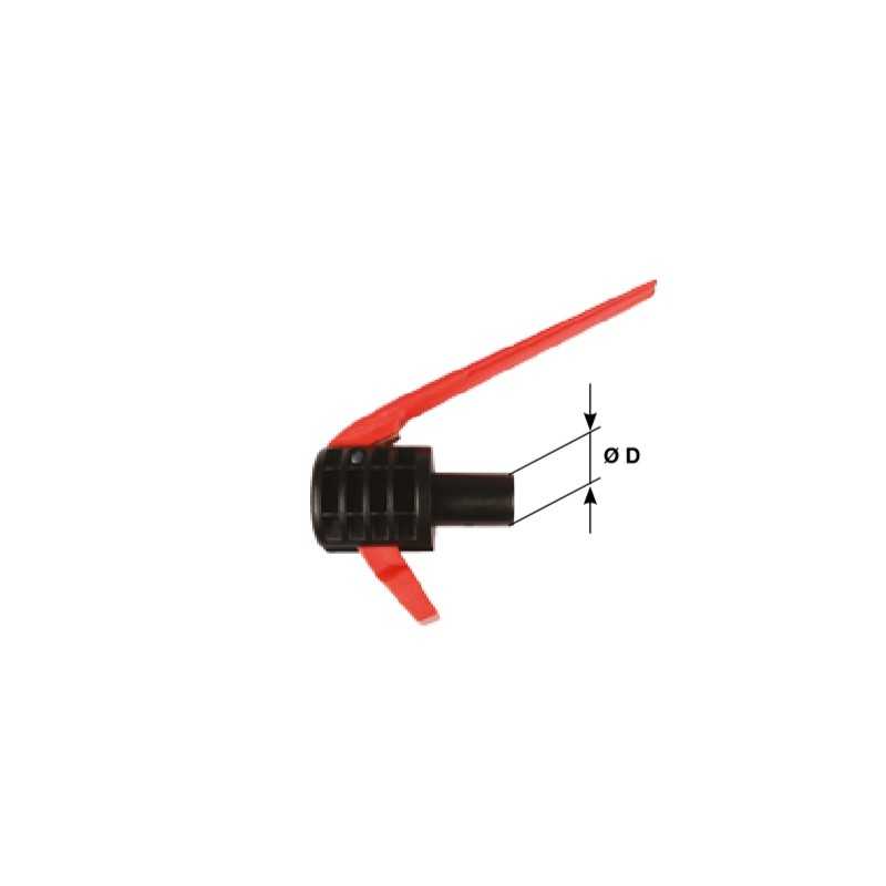 Sicherheitsvorrichtung aus Nylon mit langem rotem Hebel Ø 20 mm Benzinmotor