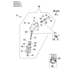 Distanziale decespugliatore modelli 435BP 450BP ORIGINALE EMAK 61040066R