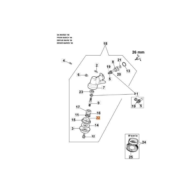 Brushcutter spacer models 435BP 450BP ORIGINAL EMAK 61040066R
