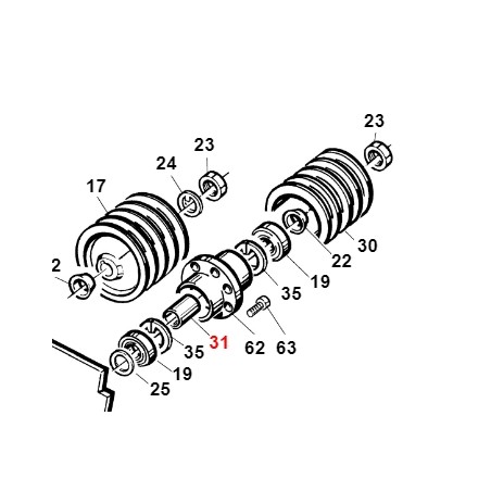 Distanziale girante turbina TURBO1 TURBO2 ORIGINALE GIANNI FERRARI 01.40.00.0590 | NewgardenParts.com